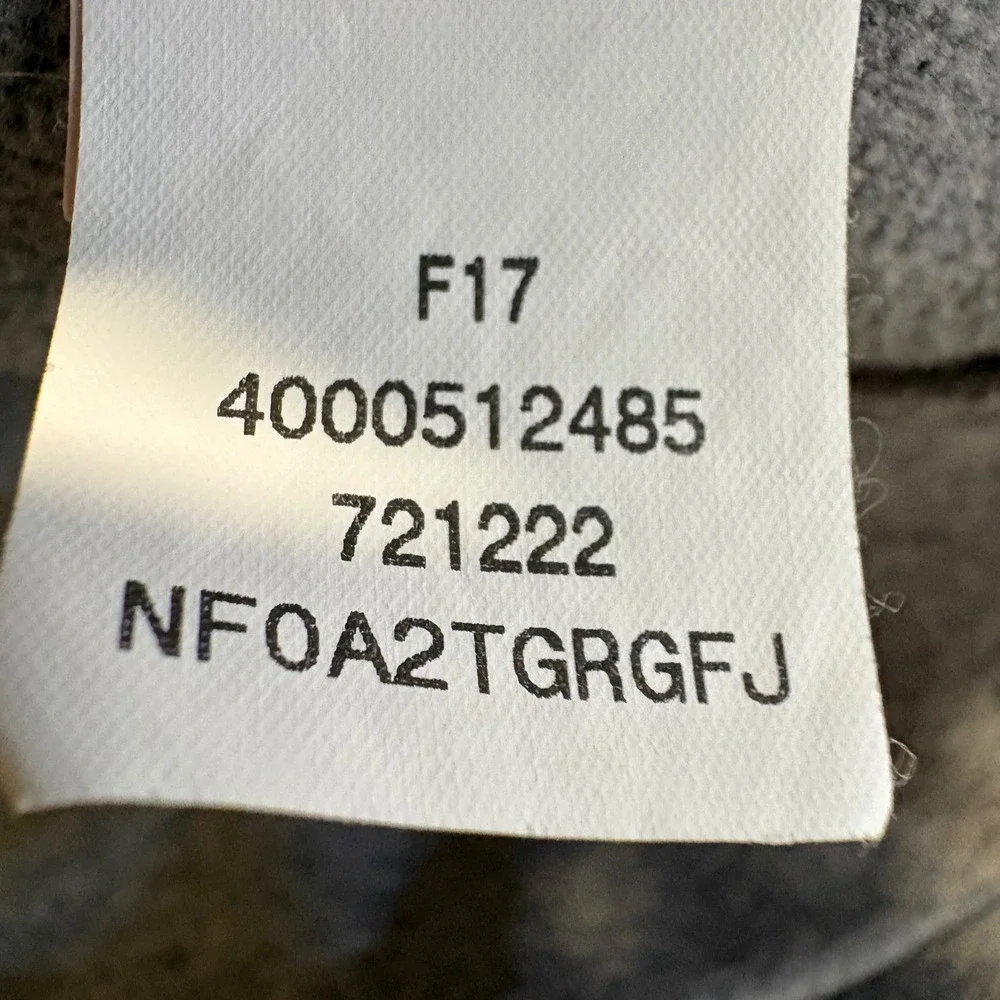The North Face Full Zip Hoodie Mens XL Gray Red Logo Active Fleece Jacket